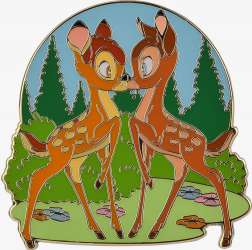 47661 - BoxLunch - Loving Circle Frame - Bambi & Faline - Disney Licensed alternate image