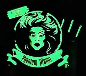 Phantom Manor - Glow in the Dark Banner - Madame Leota and Bats - DLP