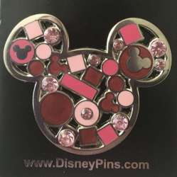 35453 - Mickey Icon - Pink Mickey Ears with Jewels alternate image