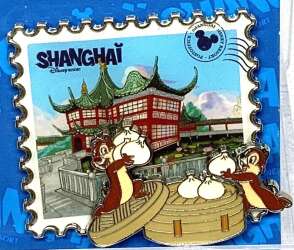 'Shanghai City Stamps - Chip &amp; Dale with dumplings - SDR'