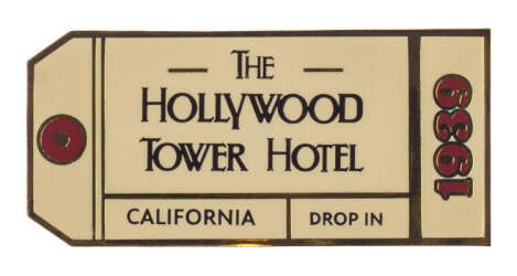 Hollywood Tower Hotel Luggage Tag