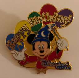 66972 - Happy Birthday - Sorcerer Mickey with Balloons - Disneyland Resort alternate image
