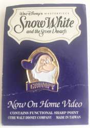 Snow White and the Seven Dwarfs Promotional Home Video VHS Release - Grumpy - DSUS