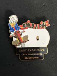 Build A Pin - Donald Sledge Hammer - Opening Summer 2002 - Cast Exclusive - WDW