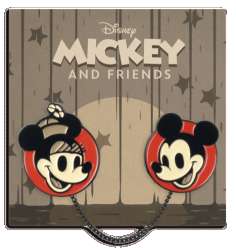 67156 - Mondo - Mickey and Friends - Mickey and Minnie Mouse Chained Pin Set - Disney Licensed alternate image