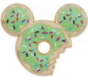 Mickey and Minnie Mouse Donut Pin Set - Green Mickey Donut - DSUS