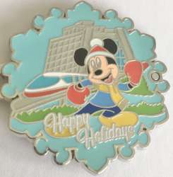 'Resort Holiday Collection 2014: Hinged Snowflakes - Disney’s Contemporary Resort — Skating Mickey Mouse - WDW'