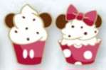 DLP 2021 Snacks Series - Mickey and Minnie Cupcake Pin Set - Full Set - DLP