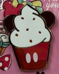 Click to view the Mickey and Minnie Cupcake Pin Set - Mickey ONLY details