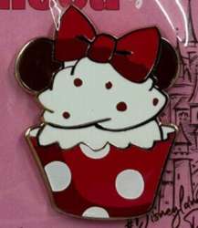 Mickey and Minnie Cupcake Pin Set - Minnie ONLY