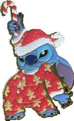 67480 - Hot Topic - Lilo & Stitch Holiday Morning Mystery Collection - Stitch holding a candy cane - Loungefly alternate image