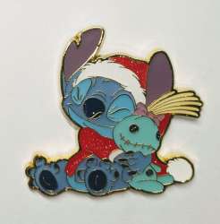 67482 - Hot Topic - Lilo & Stitch Holiday Morning Mystery Collection - Stitch dressed like Santa hugging Scrump - Loungefly alternate image