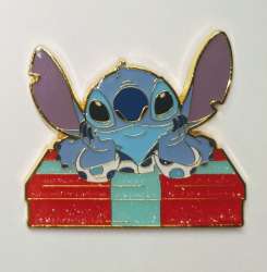 67483 - Hot Topic - Lilo & Stitch Holiday Morning Mystery Collection - Stitch laying on a present - Loungefly alternate image