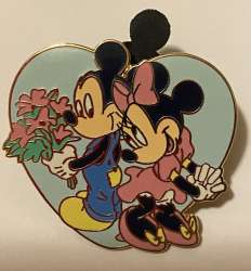 23689 - Cast Lanyard Collection II: Sweetheart Hearts - Mickey and Minnie with Flowers - Walt Disney World alternate image