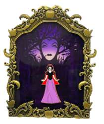'PinAPalooza Exclusives Neon Tuesday - Princesses and Villains Framed - Snow White and The Evil Queen (Antique Gold) - DLIC'