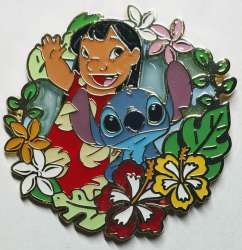 51757 - BoxLunch - Lilo & Stitch - Floral Circle Portrait - Disney Licensed alternate image