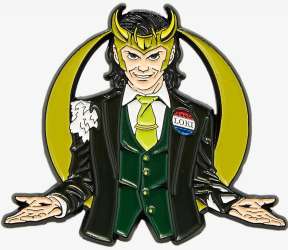 53048 - Marvel Studios: Loki - Marvel Loki Vote Loki Enamel Pin - BoxLunch Exclusive - Disney Licensed alternate image