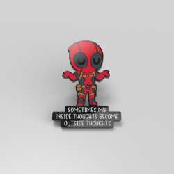 TeeTurtle: Marvel - Deadpool Inside Thoughts - DLIC