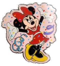 'Walt Disney World 35th Anniversary - Celebrating 35 Magical Years Starter Lanyard Set - Minnie with Confetti ONLY - WDW'