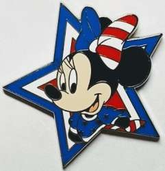 27184 - Mickey Mouse & Friends Patriotic Pin Trading Starter Set - Minnie Mouse patriotic star - Walt Disney World alternate image