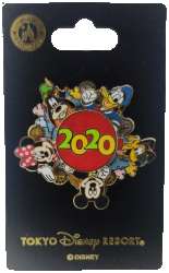 2020 Dated Year Pins - Tokyo Disneyland 2020 Attractions Spinner - MLT