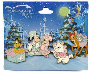 Frosted Christmas Booster Set 2009 - Mickey, Minnie, Bambi, Thumper, Marie and Pluto - DLP