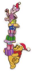Click to view the Pooh Carrying Piglet on top of a Stack of Presents details