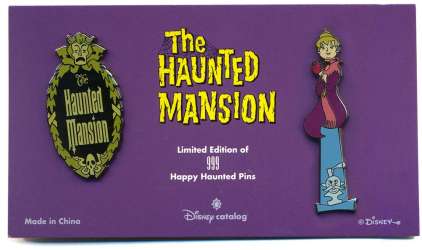 Disney Catalog - Haunted Mansion 2 Pin Sets - Set #1 - Plaque and Woman with a Rose from a Stretching Portrait - DSUS