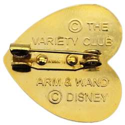 'Sorcerer Mickey - Gold Heart with Arm and Wand - Variety Club Charity Pin - DLIC'