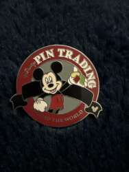 WDW Hidden Mickey Series 2008: Pin Trading Around the World - Red Pin Trading w/Black Banner - WDW