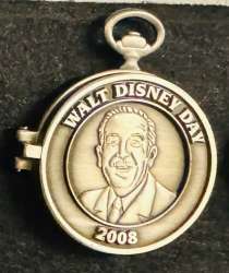69532 - Walt Disney Day - Pewter Pocket Watch - Mickey - 2008 - Walt Disney World alternate image