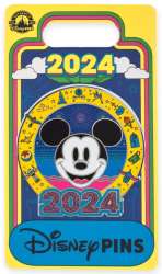 2024 Dated Year Pins - Brave New World Dated Collection - Mickey Mouse and Park Icons - MLT