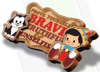 53940 - One Family 2022 Pin Celebration - Family Mottos - Pinocchio Quote - Disney Store US alternate image