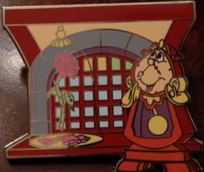 2843 - New Fantasyland Beauty and the Beast Mystery Collection - Cogsworth with Enchanted Rose - Walt Disney World alternate image