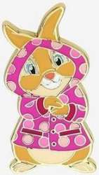 Boxlunch - Animals in Raincoats Mystery Collection - Series 1 - Miss Bunny in Pink Polkadot Raincoat - DLIC