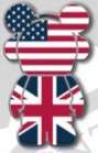 Mickey with Headphones - American / British Flag (Union Jack)
