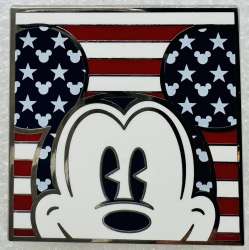 Big Face Mickey Square - American Flag