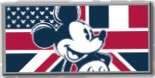 Mickey in Front of Flag Mash-Up - French / American / British Flag (Union Jack)