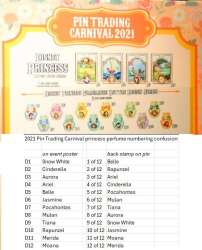 70204 - Pin Trading Carnival 2021 - Princess Perfume Series - Complete 12-Pin Series - Hong Kong Disneyland alternate image