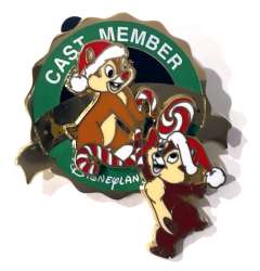 Chip & Dale Wearing Santa Hats