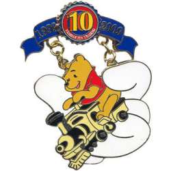 'Disney Pin Trading 10th Anniversary: Decade of Magical Trades - Winnie the Pooh Riding A Train - WDW'
