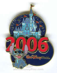 '2006 Dated Year Pins - Cinderella Castle - Stitch - WDW'