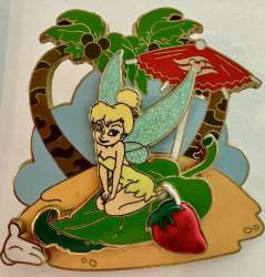 White Glove Series - Tinker Bell Sitting on a Leaf with a Free D Strawberry - Castaway Cay - DCL