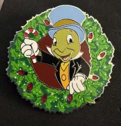 52156 - Happy Holidays Wreath 2021 Mystery Collection - Jiminy Cricket - Disney Store UK alternate image