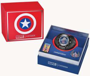Click to view the Captain America 80th Anniversary Watch and 2-Pin Set details