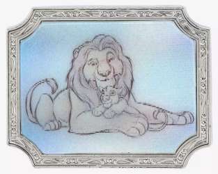 BoxLunch - Disney100 Lenticular Sketch Collection - Mufasa and Simba - LFLY