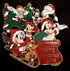 71903 - Christmas 2006 - Merry Christmas 2006 Characters in sleigh - Disneyland Resort alternate image