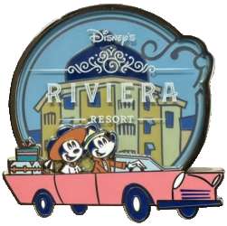 Mickey and Minnie in Pink Convertible Car