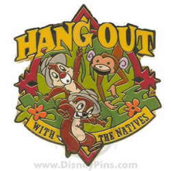 'Map and Mini Pin GWP: Jungle Cruise - Hang Out With the Natives - Chip and Dale - DLR'