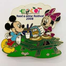 72276 - EPCOT International Food & Wine Festival 2008 - Mickey and Minnie at picnic table - Walt Disney World alternate image